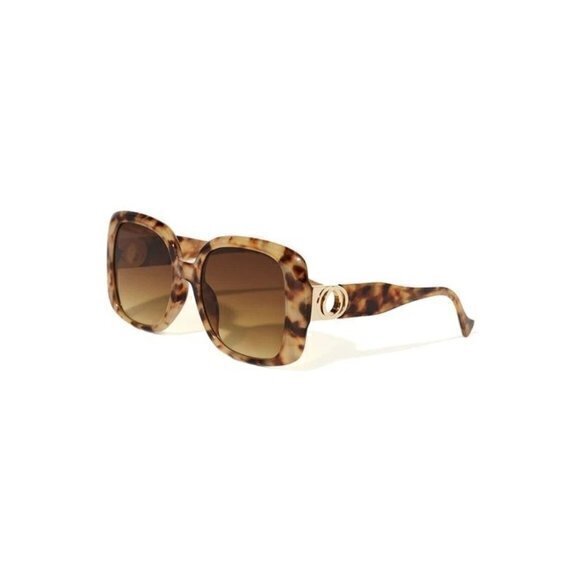Call Me Baby Square Frame Temple Design‎ Sunglasses Tortoise main image 4